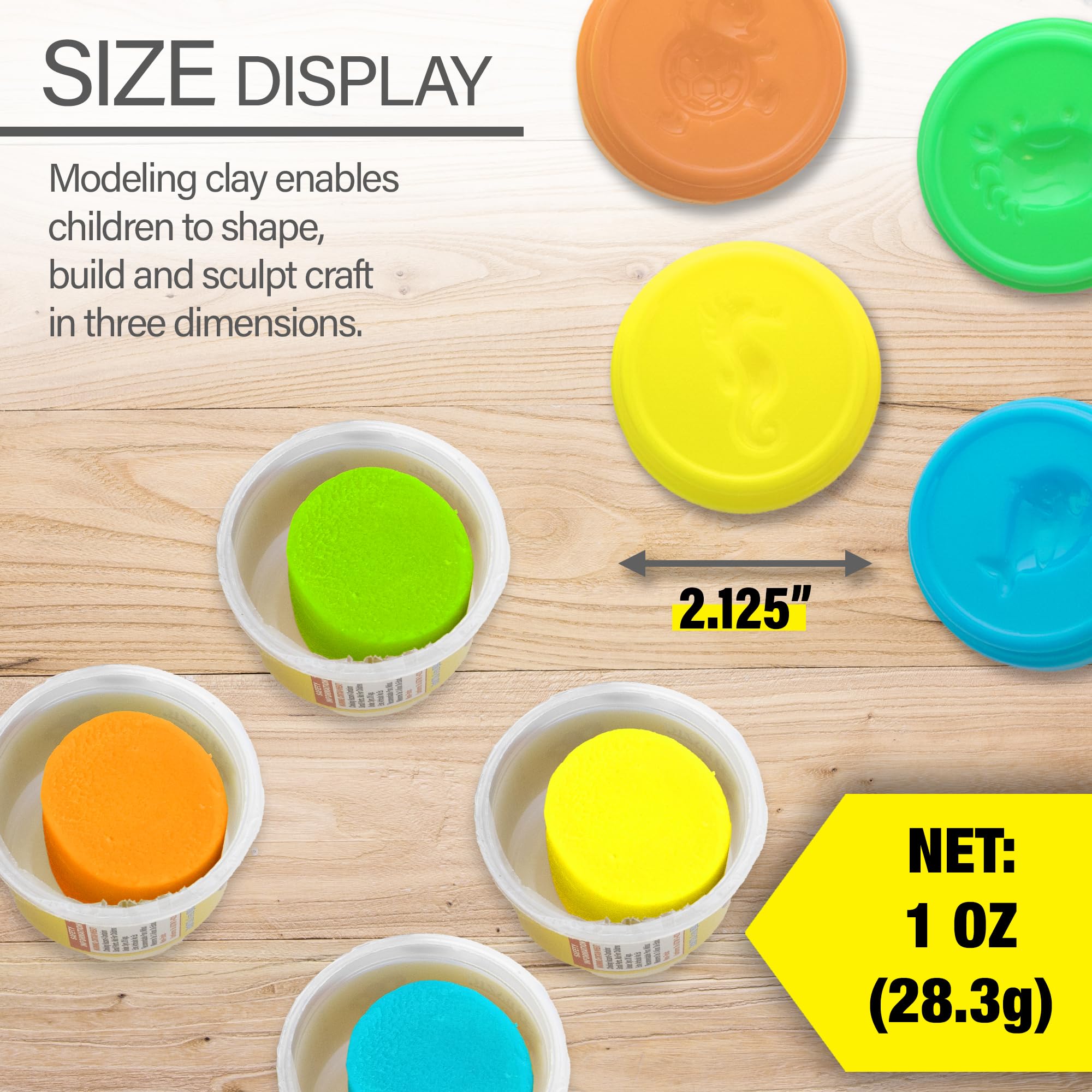 Amazon.com: BAZIC Products Modeling Dough 1 Oz, 5 Fluorescent